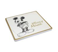 Disney Classico Mickey Mouse 10cm Ceramica Sottobicchiere Sughero Retro Oro Orlo