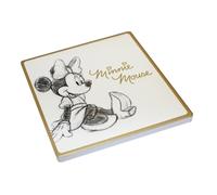 Disney Classico Minnie Mouse 10cm Ceramica Sottobicchiere Sughero Retro Oro Orlo