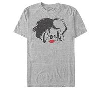 Disney Classics DNCA - Simply Cruella Unisex Crew Neck T-Shirt Melange Grey L
