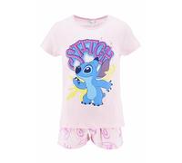 Disney Classics Pigiama Estivo Stitch, Set 2 Pezzi, Maglietta e Pantaloncini per Bambine e Ragazze (IT, età, 12 Anni, Regular, Rosa)