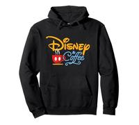 Disney & Coffee Mickey Mouse Coffee Cup Script Logo Felpa con Cappuccio