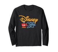 Disney & Coffee Mickey Mouse Coffee Cup Script Logo Maglia a Manica