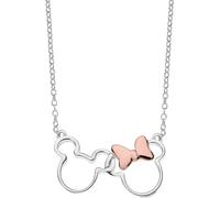 Disney Collana da bambina con Minnie Mouse in argento e zirconi, gioielli da donna, Argento sterling, Nessuna pietra preziosa