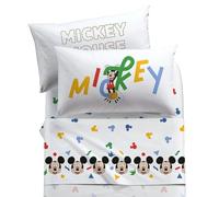 Disney - Completo-lenzuola Mickey Colors Ragazzo Singolo
