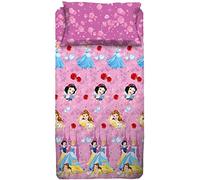 Completo lenzuola Principesse Disney singolo una piazza e mezza 100% puro cotone