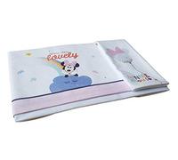DISNEY. Completo, Set 3 pezzi Lenzuola BABY. Carrozzina e Culla in 100% Cotone. (Culla/Carrozina (Passeggino), EC0308 - MINNIE 9998 Unica)