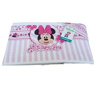 DISNEY. Completo, Set 3 pezzi Lenzuola BABY. Carrozzina e Culla in 100% Cotone. (Culla/Carrozina (Passeggino), EC0305WD MINNIE 4000 Rosa)