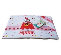 DISNEY. Completo, Set 3 pezzi Lenzuola BABY. Carrozzina e Culla in 100% Cotone. (Culla/Carrozina (Passeggino), EC0310 - MINNIE 1512 - Bianco/Rosa)