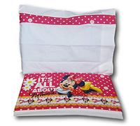 DISNEY. Completo, Set 3 pezzi Lenzuola BABY. Carrozzina e Culla in 100% Cotone. (Culla/Carrozina (Passeggino), EC0300WD MINNIE Fucsia)