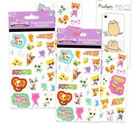 Disney Confezione di adesivi super gattini per ragazze, bambini, confezione con 8 fogli adesivi per feste di compleanno per bambini, artigianato, altro ancora | Set di forniture per feste di Disney