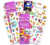 Disney Confezione di adesivi Super Kitties per ragazze e bambini, set di bomboniere con 12 fogli adesivi per feste di compleanno per bambini, set di forniture per feste di compleanno Disney