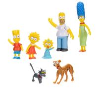 The simpsons 2.5" Set Figure Assortite in scala 2,5"- homer, marge, bart, lisa e maggie