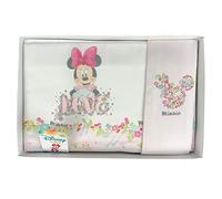 Disney Coordinato Lettino Baby Minnie neonata Set 3 Pezzi Cotone Stampato 1232