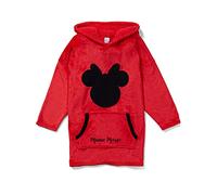 Disney Coperta da casa Oversize da Bambino in Viscosa con Cappuccio per Ragazze Minnie Mouse Rosso Taglia Unica