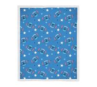 Disney Coperta in pile con rivestimento in sherpa con licenza ufficiale Lilo & Stitch, coperta super morbida e calda | Design Blue Paradise | Perfetta per la casa, i pigiama party e il campeggio