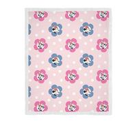 Disney Coperta in pile con rivestimento in sherpa con licenza ufficiale Mickey Mouse, coperta super morbida e calda | Design a pois | Perfetta per casa, pigiama party e campeggio 100 x 150 cm