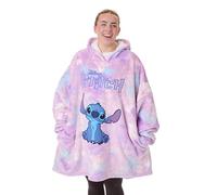 Disney Coperta indossabile da Donna Lilo & Stitch | Felpa con Cappuccio da Donna in Pile con Personaggio Ricamato Viola e Blu Acquerello | Pullover con Cappuccio Comodo e Pesante