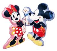 Disney Coppia Cuscini Decorativi Sagomati Soft Morbidi a Forma di Mickey Mouse Topolino e Minnie Mouse Topolina 35x20cm