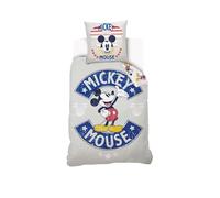 Disney - Copripiumino Disney Topolino 140 x 200 cm + 1 federa 63 x 63 cm, 100% cotone, colore: grigio