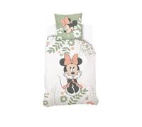 Disney - Copripiumino Minnie 140 x 200 cm + 1 federa 63 x 63 cm, 100% cotone, colore: verde
