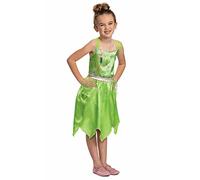 Disney Costume Campanula Bambina, Fata Verde e Foresta, Costumi per Carnevale e Halloween, 7-8 anni