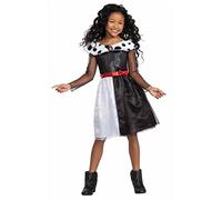 Disney Costume Crudelia De Mon Classico Bambina, Vestito La carica dei 101 Bambi