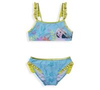 Costume da bagno bikini mare bambina Disney Frozen Elsa 2 pezzi con volant 6666