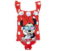 Disney Costume da Bagno per Ragazze Topolina Minnie Mouse Rosso 7-8 Anni