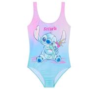 Disney Costume da Bagno Piscina Bambina, Costume Intero, Costume Mare Bambina Set (Rosa/Blu Stitch, 7-8 Anni)
