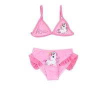 Disney Maillot De Bain Unicorn Set di Costume a Maglietta, Rosa, 8 Anni Bambine e Ragazze