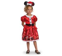 Disney Costume di Natale Minnie Mouse Outfit Originale con Licenza Disguise, Morbido e Confortevole, per Bambina Taglia M (3T-4T)