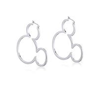 Disney Couture Kingdom - Orecchini a cerchio placcati oro bianco