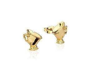 Disney Couture, La bella e la Bestia, orecchini a vite tazza da té.