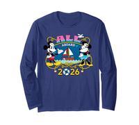 Disney Cruise Family Group Vacation Matching All Aboard 2026 Maglia a Manica