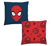 Disney Cuscino quadrato con licenza ufficiale Spiderman, super morbido, design reversibile Zap, perfetto per la decorazione della camera da letto o del soggiorno, 40 x 40 cm