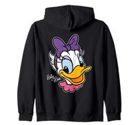 Disney Daisy Duck Big Face Retro Character Trip Matching Felpa con Cappuccio