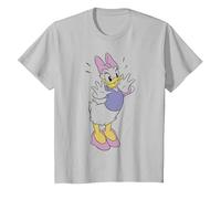Disney Daisy Duck Ecstatic Pose Portrait Maglietta, Bambini, Argento, 3 anni