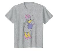 Disney Daisy Duck Ecstatic Pose Portrait Maglietta, Bambini, Grigio Melange, 3 anni