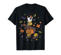 Disney Daisy Duck Halloween Black Cat Trick-or-Treat Icons Maglietta