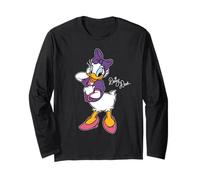Disney Daisy Duck Retro Character Cute Pose Trip Matching Maglia a Manica