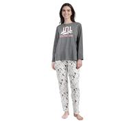 Disney Dalmatians Varsity - Pigiama a maniche lunghe, da donna, Grigio diaspro, L