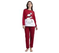 Disney Dalmatians Varsity - Pigiama a maniche lunghe, da donna, rosso, XL