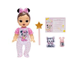 Disney Darlings Stitch con capelli biondi, prodotto ufficiale Jakks Pacific, con luci magiche scintillanti, include bacchetta magica, flacone di polvere magica, cerchietto e certificato di nascita