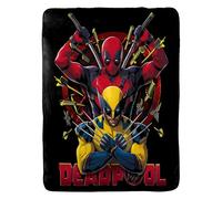 Disney Deadpool 100 x 150 cm Coperta in pile soffice e calda - Comoda, calda e perfetta per bambini o adulti - Design con pratica di tiro