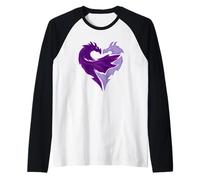 Disney Descendants 2 Mal Dragon Maglia con Maniche Raglan