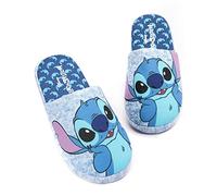 Disney di Lilo & Stitch Pantofole a forma di cuore viola, rosa e blu per bambine morbide per la casa | Abbigliamento da casa con motivo | Merchandising