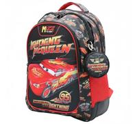 Disney Diakakis Zaino 3 Custodie, Macchine nere e rosse, S