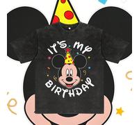 Disney, Disney Mickey Mouse; T-shirt estiva da uomo a maniche corte, effetto consumato, modello monopezzo, tessuto in puro cotone, comoda e traspirante, stile casual da strada, girocollo; un marchio d