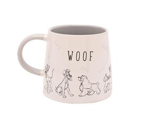 Disney Dogs Tazza/Coppetta In Ceramica Con Immagini Nero E Bianco