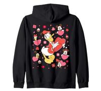 Disney Donald Duck & Friends Valentine's Day Retro Hearts Felpa con Cappuccio